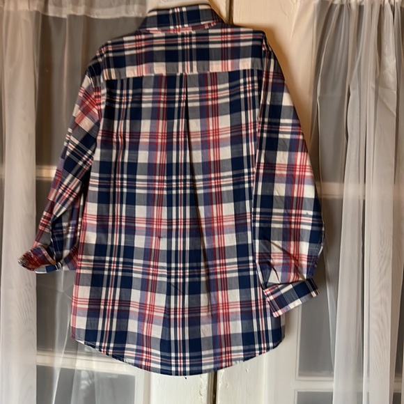 vineyard vines whale Checker Button Down Shirt kids Size 5 Moonshine - Picture 6 of 6